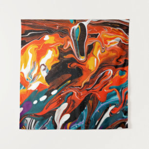 Luxury Fliud Art Abstract Trendy colourful backgro Tapestry