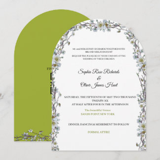 Luxury Floral Arch Wedding Invitation