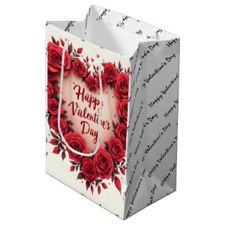 Luxury Floral Beautiful Love Modern Collection Medium Gift Bag