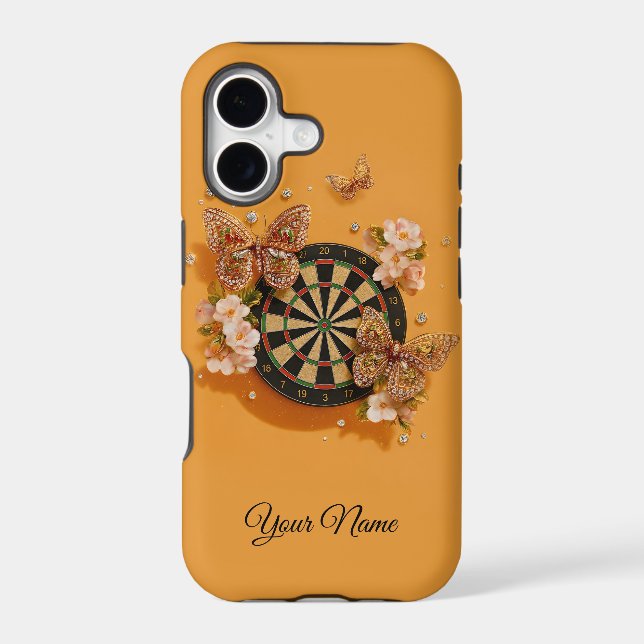 Luxury Floral Darts Board iPhone / iPad case (Back)