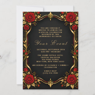 Luxury Floral Formal Event Invite