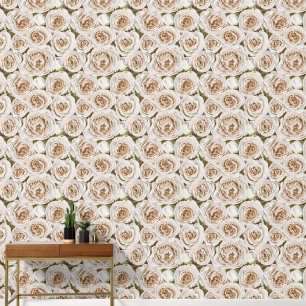 Luxury floral seamless wallpaper ivory beige cream