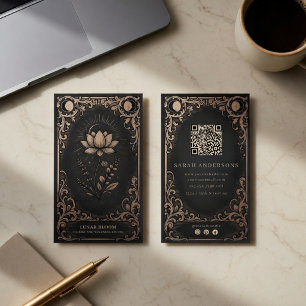 Luxury Floral   Vintage Celestial  Business Card