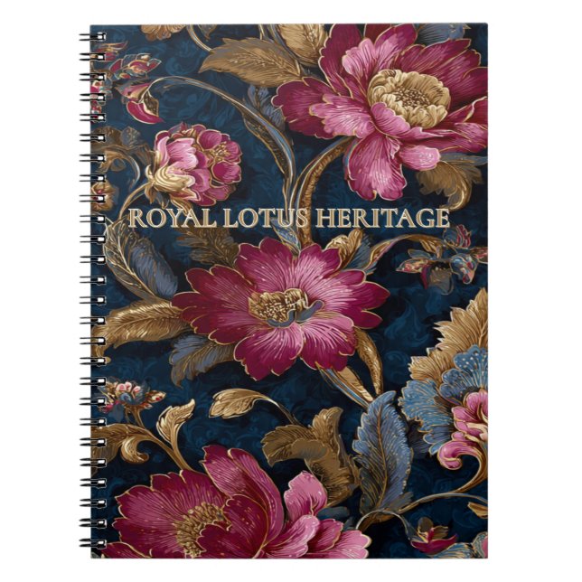 Luxury Floral Vintage Royal Notebook (Front)