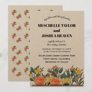 Luxury Floral Wedding Invitation – Customisable