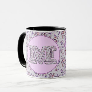Luxury Flowers Monogram M Mug