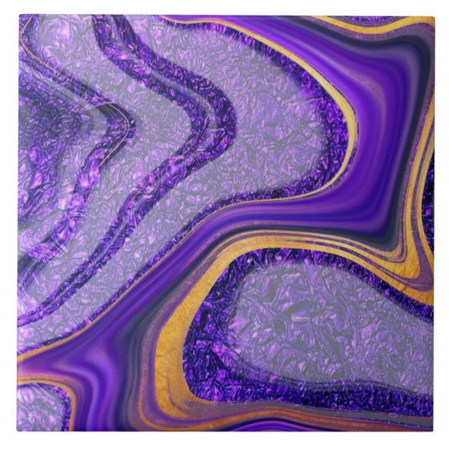 Luxury Fluid Art - Contemporary Abstract Design Tile (Front)