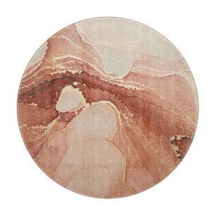 Luxury Fluid Art: Marble-Ink Fusion Cutting Board