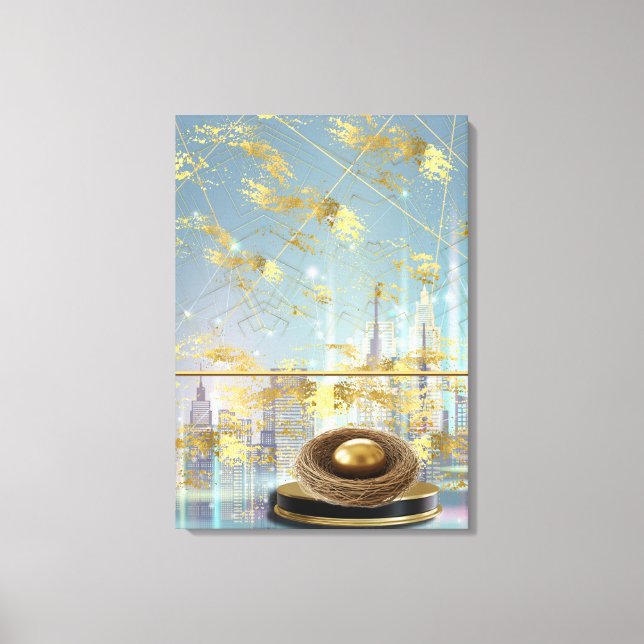  Luxury Foil Easter Card Poster Canvas Print (Front)
