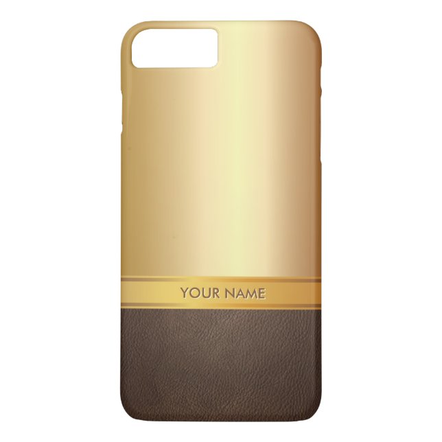 Luxury Foil Gold Custom Name iPhone 7 Plus Case (Back)