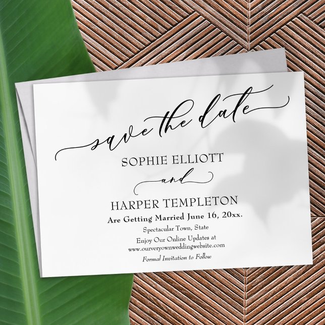 Luxury Font Elegant Simple Save the Date Card (Creator Uploaded)