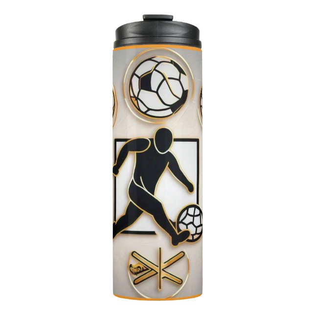 "Luxury Football Style" Thermal Tumbler (Front)