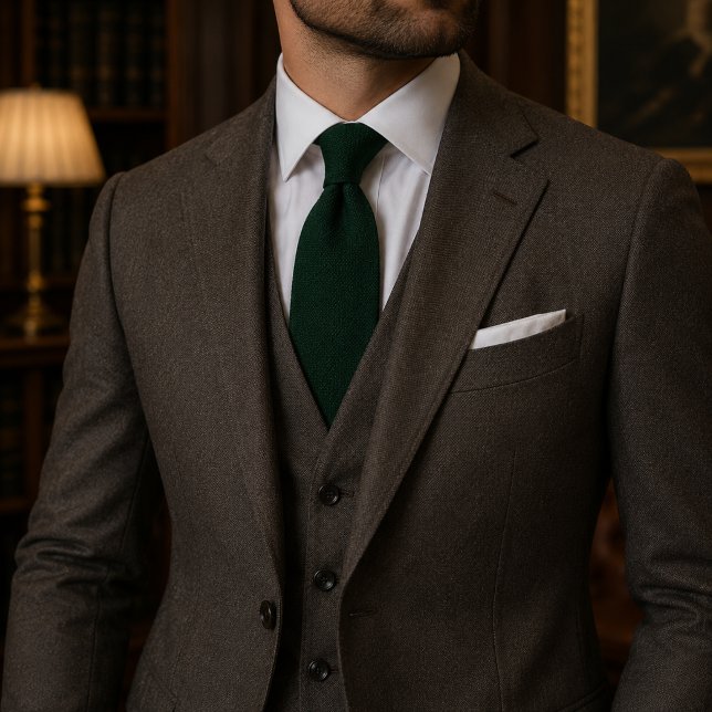 Luxury Forest Green Textured Tie (Creator Uploaded)