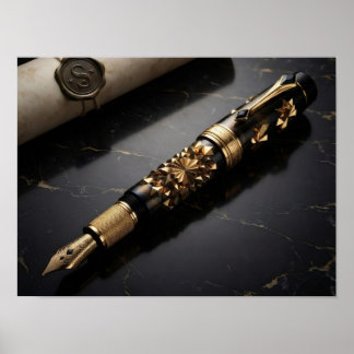 Luxury Fountain Pen Art Print