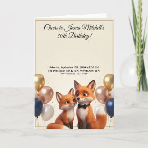 Luxury Fox Lover Birthday Card