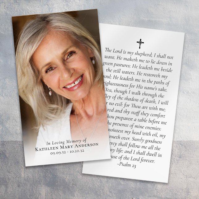 Luxury Full Photo Memorial Prayer Card (Creator Uploaded)