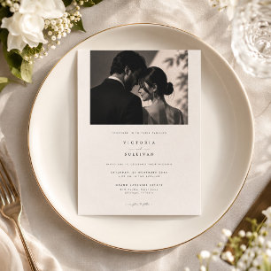 Luxury Full Photo Wedding Invitation Template.