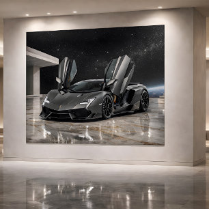 Luxury Futuristic Hypercar Art  Card