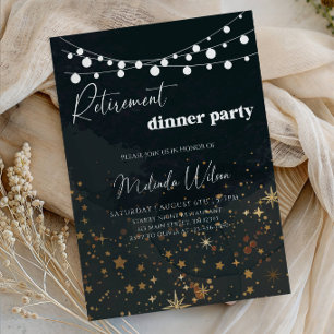 Luxury Galaxy Retirement Dinner Party Invitation