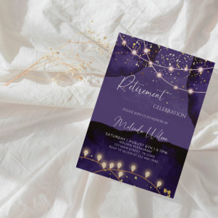Luxury Galaxy Retirement Party - Starry Night  Invitation