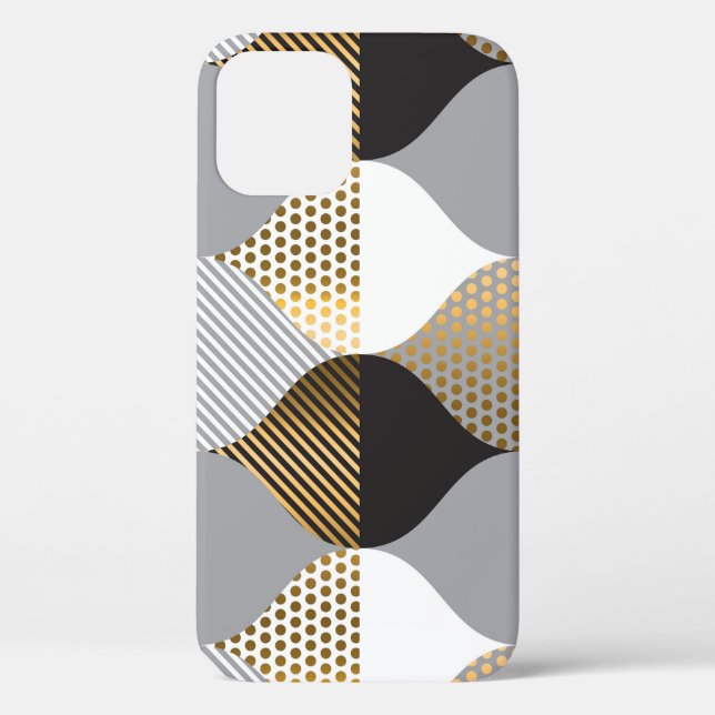 Luxury geometric: black, gold pattern Case-Mate iPhone case (Back)