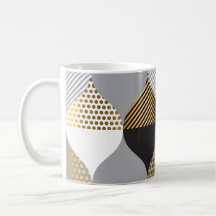 Luxury geometric: black, gold pattern coffee mug