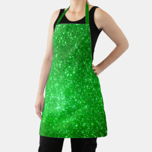 Luxury Gift Popular Green Gold Glitter Apron