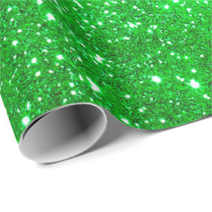 Luxury Gift Popular Green Gold Glitter Wrapping Paper