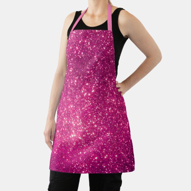 Luxury Gift Popular Pink Gold Glitter Apron (Insitu)