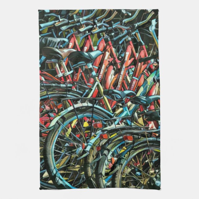 Luxury gifts for cyclists tea towel (Vertical)