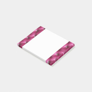 Luxury Glam Girly Pink Faux Velvet Post-it Notes