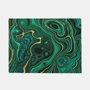 Luxury Glam Green Colourful Abstract Pattern Doormat