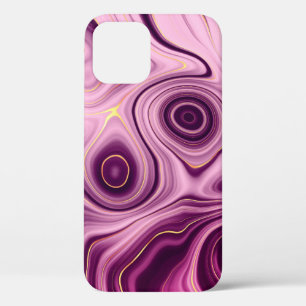 Luxury Glam Light Purple Colourful Abstract Patter iPhone 12 Case