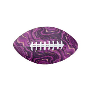 Luxury Glam Purple Colourful Abstract Pattern American Football