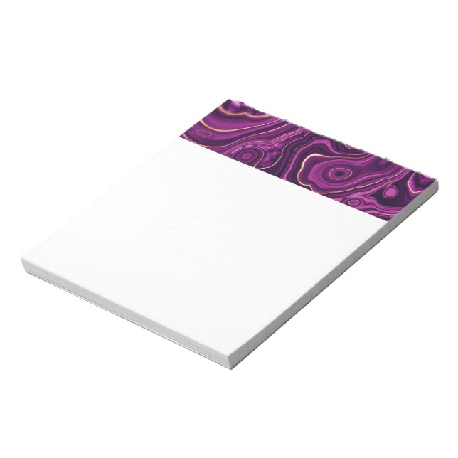Luxury Glam Purple Colourful Abstract Pattern Notepad (Rotated)