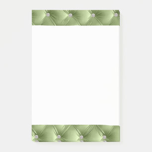 Luxury Glam Sage Green Faux Velvet Post-it Notes