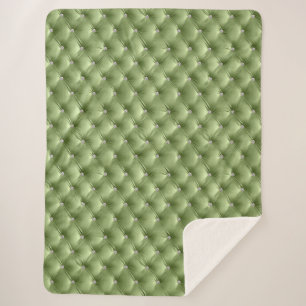 Luxury Glam Sage Green Faux Velvet  Sherpa Blanket