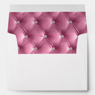 Luxury Glam Soft Pink Faux Velvet Christmas Envelope