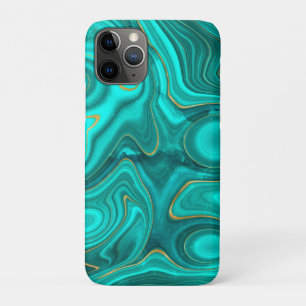 Luxury Glam Turquoise Bright Abstract Pattern iPhone 11 Pro Case