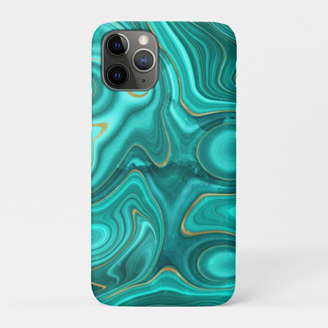 Luxury Glam Turquoise Bright Abstract Pattern Case-Mate iPhone Case (Back)