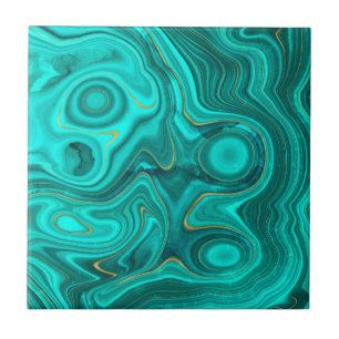 Luxury Glam Turquoise Bright Abstract Pattern Tile