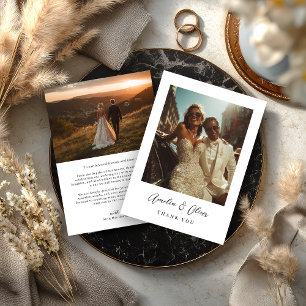 Luxury Glam Wedding Thank You Card