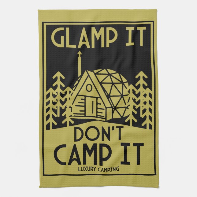 Luxury Glamping Tea Towel (Vertical)