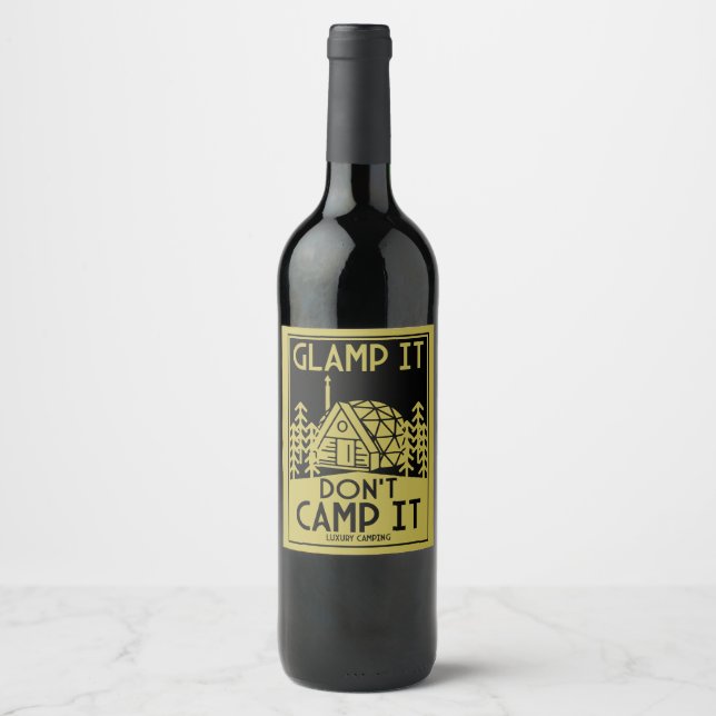 Luxury Glamping Wine Label (Front)