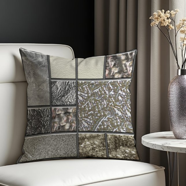 Luxury Glass, Shell & Metal Geometric Cushion (Creator Uploaded)