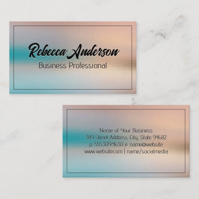 Luxury Glass Shine Business Card (Front/Back)