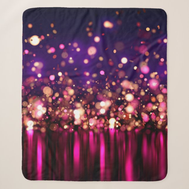 Luxury glitter background with glow. sherpa blanket (Front)