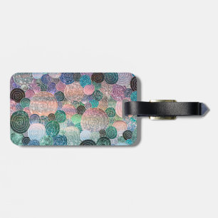 Luxury Glitter Dots and Circles - colourful pastel Luggage Tag