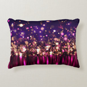 Luxury Glitter Glow 3D Background. Decorative Cushion