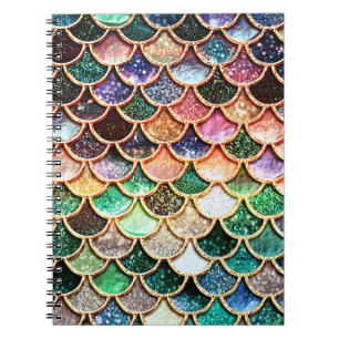 Luxury Glitter Mermaid Scales - Multicolor Notebook